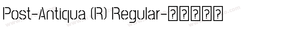 Post-Antiqua (R) Regular字体转换